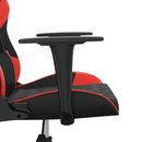 gamingstol m. massagefunktion kunstlæder sort og rød