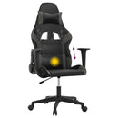 gamingstol m. massagefunktion kunstlæder sort og grå