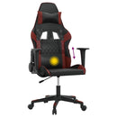 gamingstol m. massagefunktion kunstlæder sort og vinrød