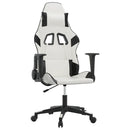 gamingstol m. massagefunktion kunstlæder hvid og sort