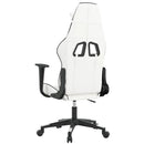 gamingstol m. massagefunktion kunstlæder hvid og sort