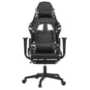 gamingstol m. massage og fodstøtte kunstlæder sort camouflage