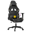 gamingstol m. massage og fodstøtte kunstlæder sort camouflage