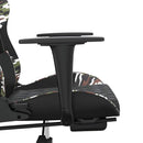gamingstol m. massage og fodstøtte kunstlæder sort camouflage