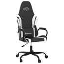 gamingstol med massagefunktion kunstlæder sort og hvid