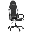 gamingstol med massagefunktion kunstlæder sort og hvid