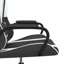 gamingstol med massagefunktion kunstlæder sort og hvid