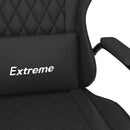 gamingstol med massagefunktion kunstlæder sort