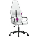 gamingstol med massagefunktion kunstlæder sort og hvid