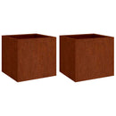 plantekasser 2 stk. 32x30x29 cm cortenstål