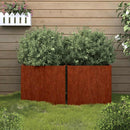 plantekasser 2 stk. 49x47x46 cm cortenstål
