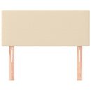 sengegavl 80x5x78/88 cm stof cremefarvet
