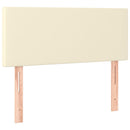 sengegavl 80x5x78/88 cm kunstlæder cremefarvet