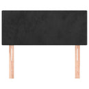 sengegavl 80x5x78/88 cm fløjl sort