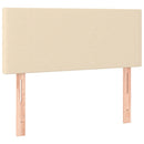 sengegavl 90x5x78/88 cm stof cremefarvet