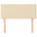 sengegavl 90x5x78/88 cm stof cremefarvet