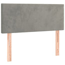 sengegavl 90x5x78/88 cm fløjl lysegrå