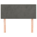sengegavl 90x5x78/88 cm fløjl mørkegrå