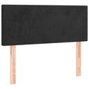 sengegavl 90x5x78/88 cm fløjl sort