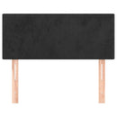 sengegavl 90x5x78/88 cm fløjl sort