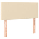 sengegavl 100x5x78/88 cm stof cremefarvet