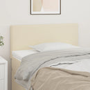 sengegavl 100x5x78/88 cm kunstlæder cremefarvet