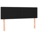 sengegavle 144x5x78/88 cm stof sort