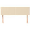 sengegavle 144x5x78/88 cm stof cremefarvet