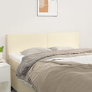 sengegavle 144x5x78/88 cm kunstlæder cremefarvet