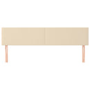 sengegavle 160x5x78/88 cm stof cremefarvet