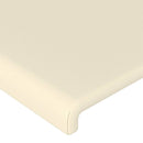 sengegavle 160x5x78/88 cm kunstlæder cremefarvet