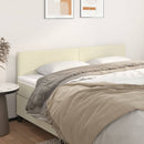 sengegavle 180x5x78/88 cm kunstlæder cremefarvet