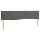 sengegavle 180x5x78/88 cm fløjl mørkegrå