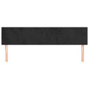sengegavle 200x5x78/88 cm fløjl sort