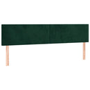 sengegavle 200x5x78/88 cm fløjl mørkegrøn