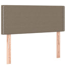 sengegavl 90x5x78/88 cm stof gråbrun