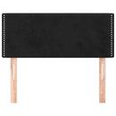 sengegavl 90x5x78/88 cm fløjl sort