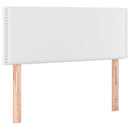 sengegavl 100x5x78/88 cm kunstlæder hvid