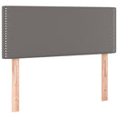 sengegavl 100x5x78/88 cm kunstlæder grå