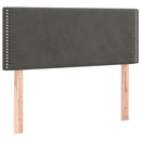sengegavl 100x5x78/88 cm fløjl mørkegrå