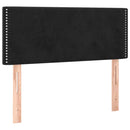 sengegavl 100x5x78/88 cm fløjl sort