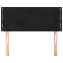 sengegavl 100x5x78/88 cm fløjl sort