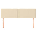 sengegavle 144x5x78/88 cm stof cremefarvet