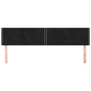 sengegavle 160x5x78/88 cm fløjl sort