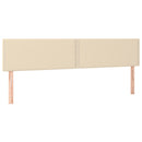 sengegavle 180x5x78/88 cm stof cremefarvet
