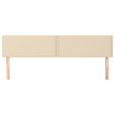 sengegavle 180x5x78/88 cm stof cremefarvet