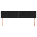 sengegavle 180x5x78/88 cm fløjl sort