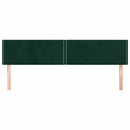 sengegavle 180x5x78/88 cm fløjl mørkegrøn