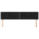 sengegavle 200x5x78/88 cm fløjl sort