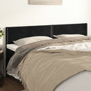 sengegavle 200x5x78/88 cm fløjl sort